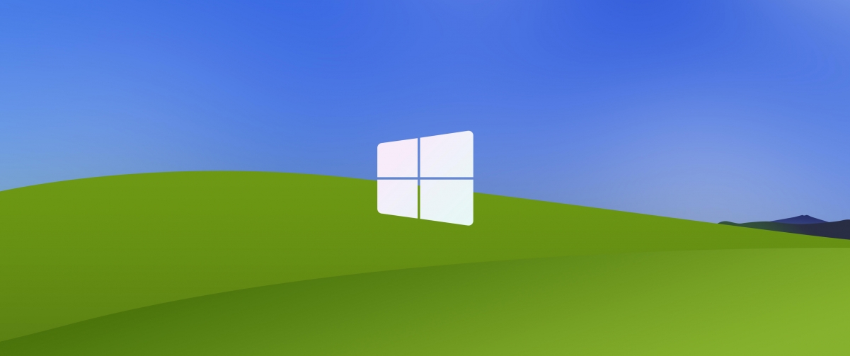 Simple blue sky and white clouds Windows X