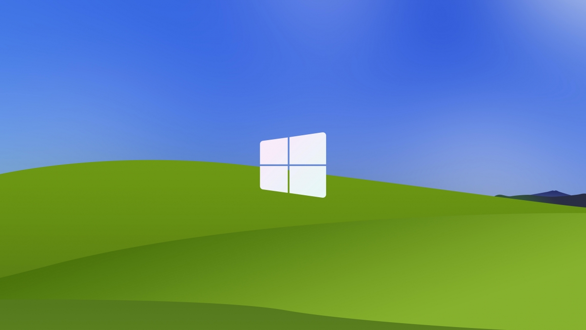 Simple blue sky and white clouds Windows