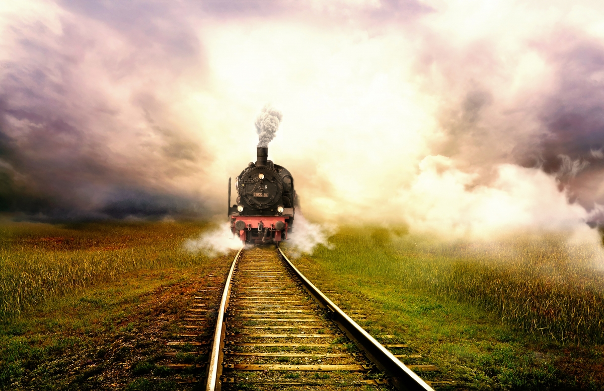 Train fog railway vintage train 5