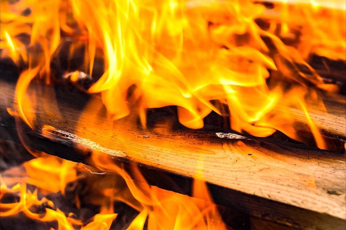 Fire, wood, flame picture material