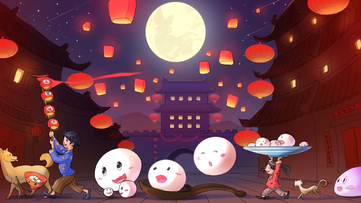 Happy Lantern Festival 4k Wallpaper