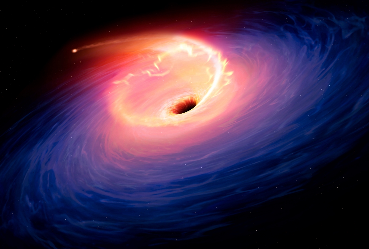 Black hole galaxy andromeda space