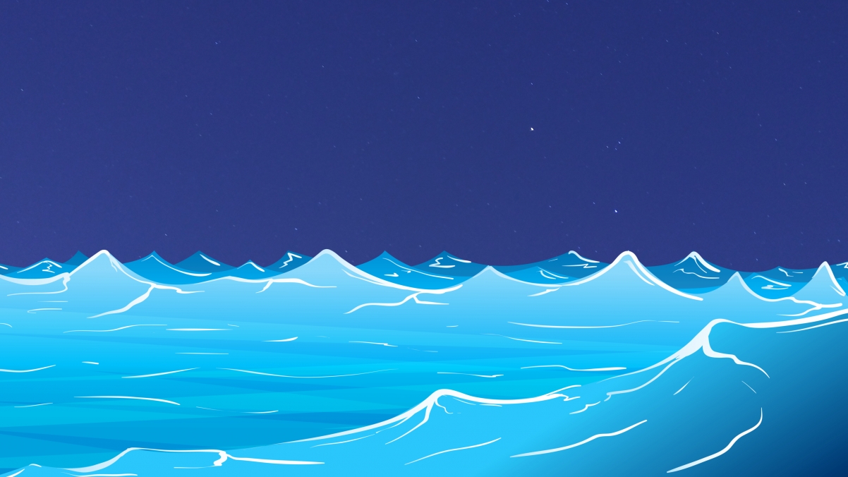 Ocean Painting Design 4K Wallpaper