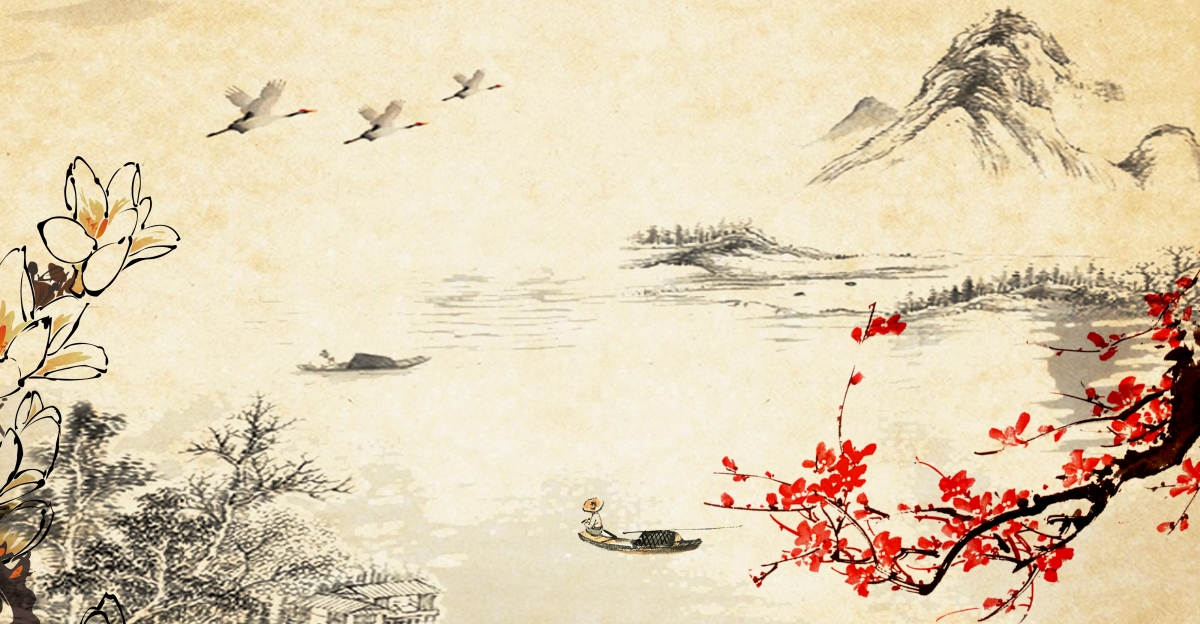 Classical landscape painting background Chinese style 4k