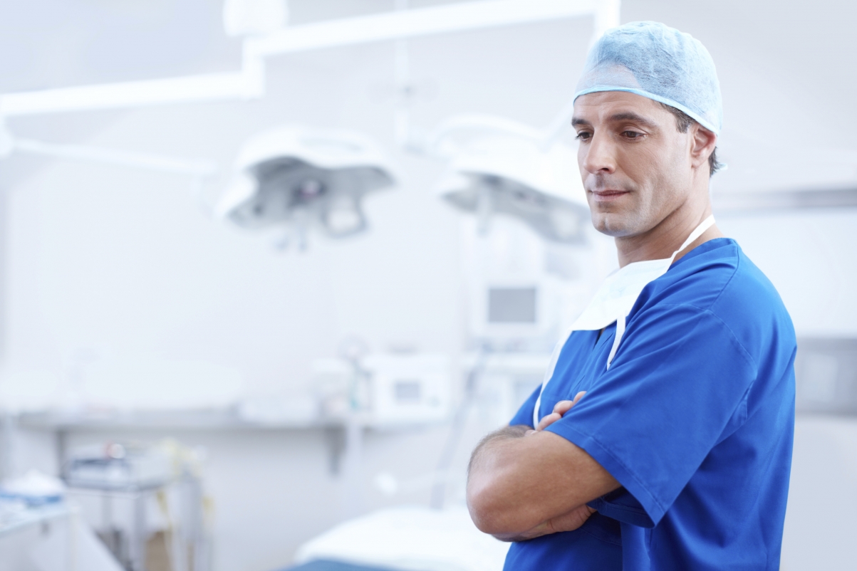 Picture of a doctor who just had an operation