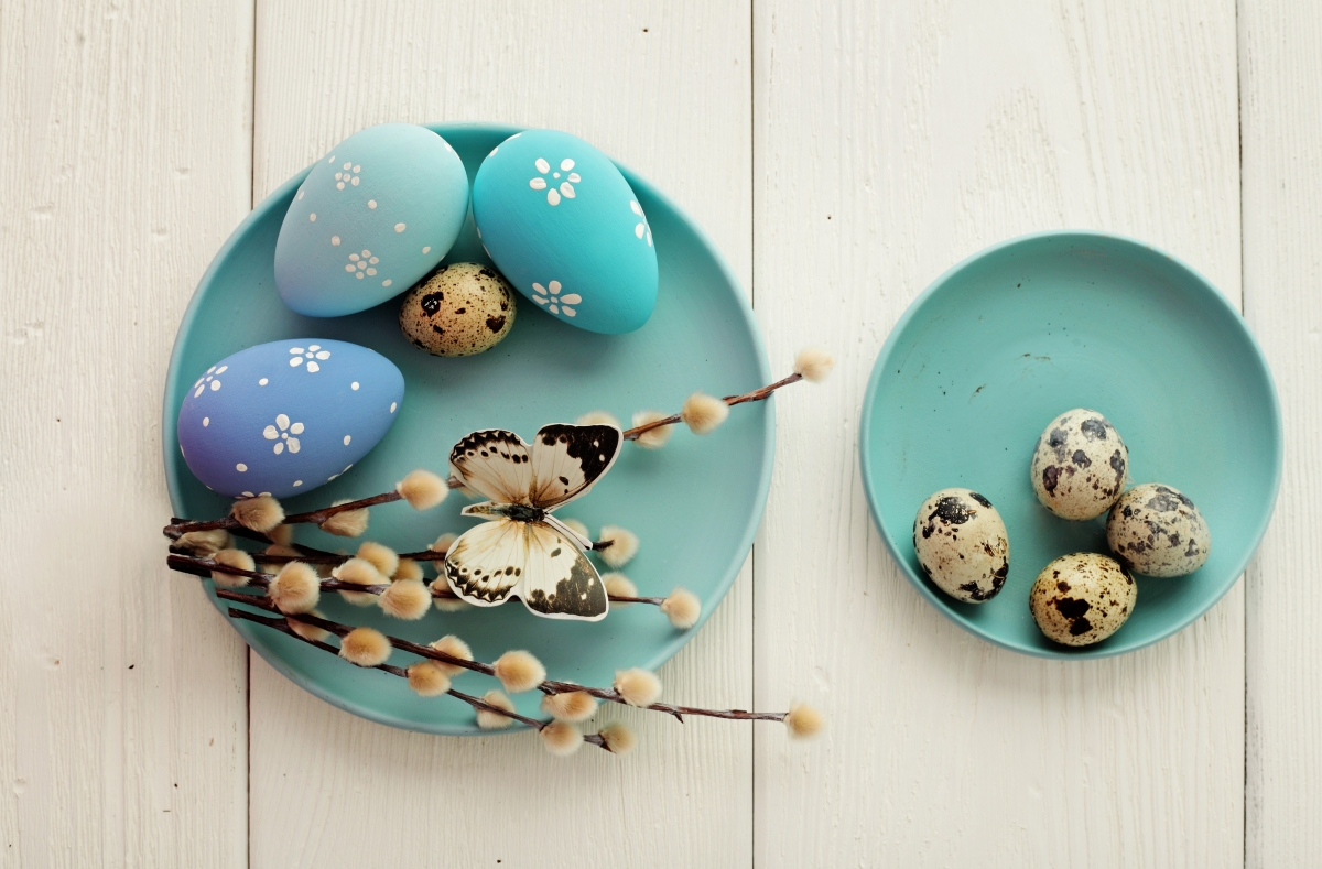 Easter Egg Butterflies 5K Wallpaper