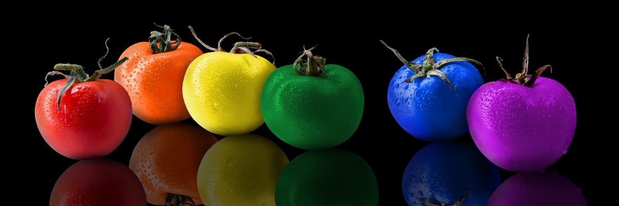 Colorful tomatoes 4k background