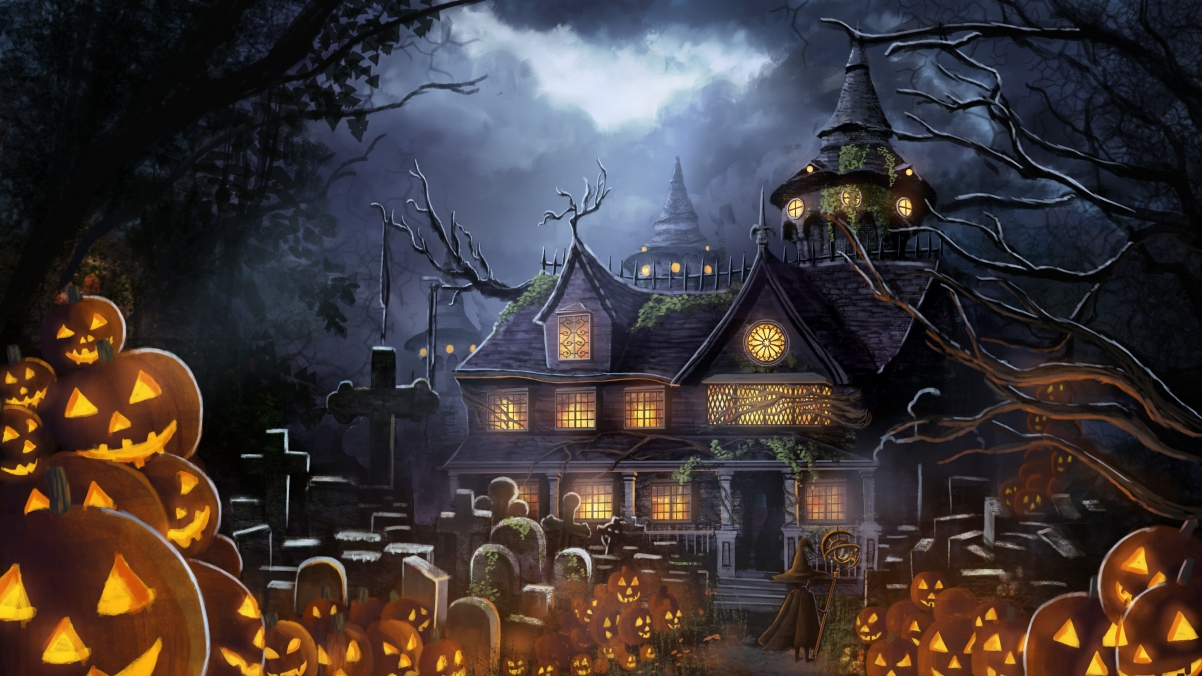Houses, parades, halloween, pumpkins,