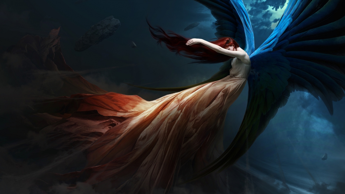 Fallen Angel 4K Wallpaper