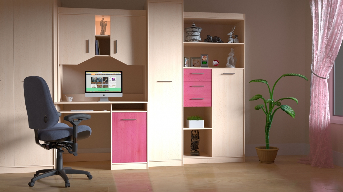 Computer room, computer, apple