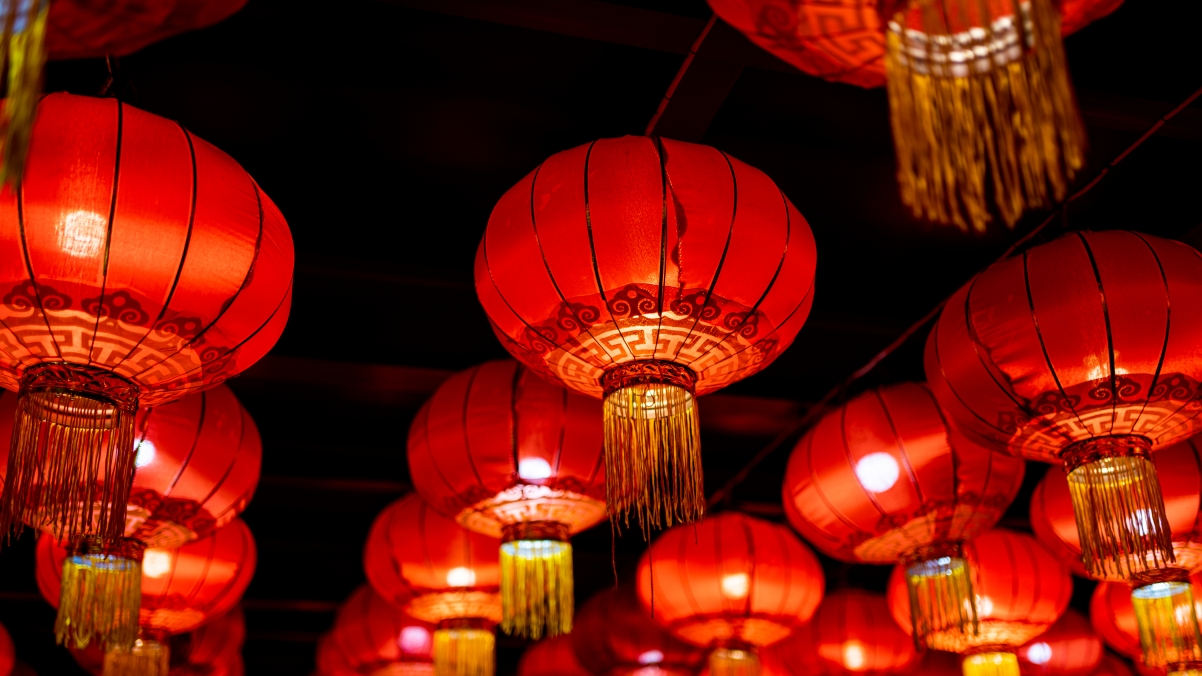 Chinese New Year Red Lantern New Year Flavor 4k High