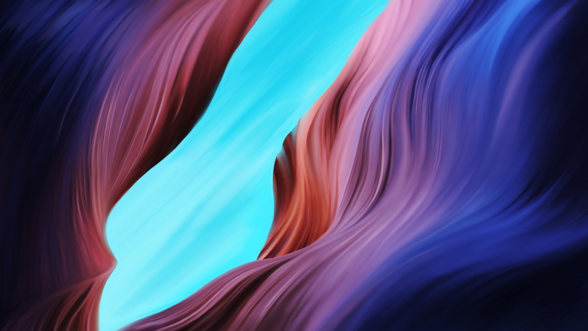 Color canyon simple design landscape 4k