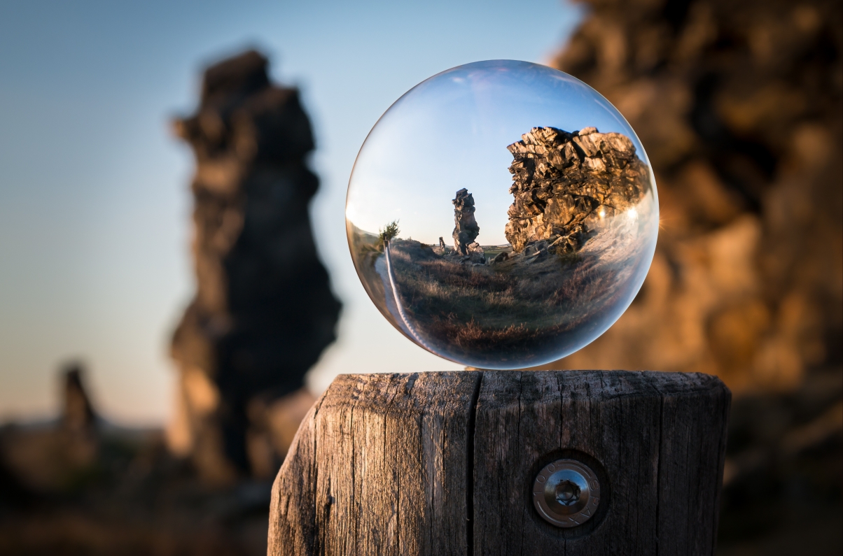 Glass Ball Beautiful Art 5K Wallpaper