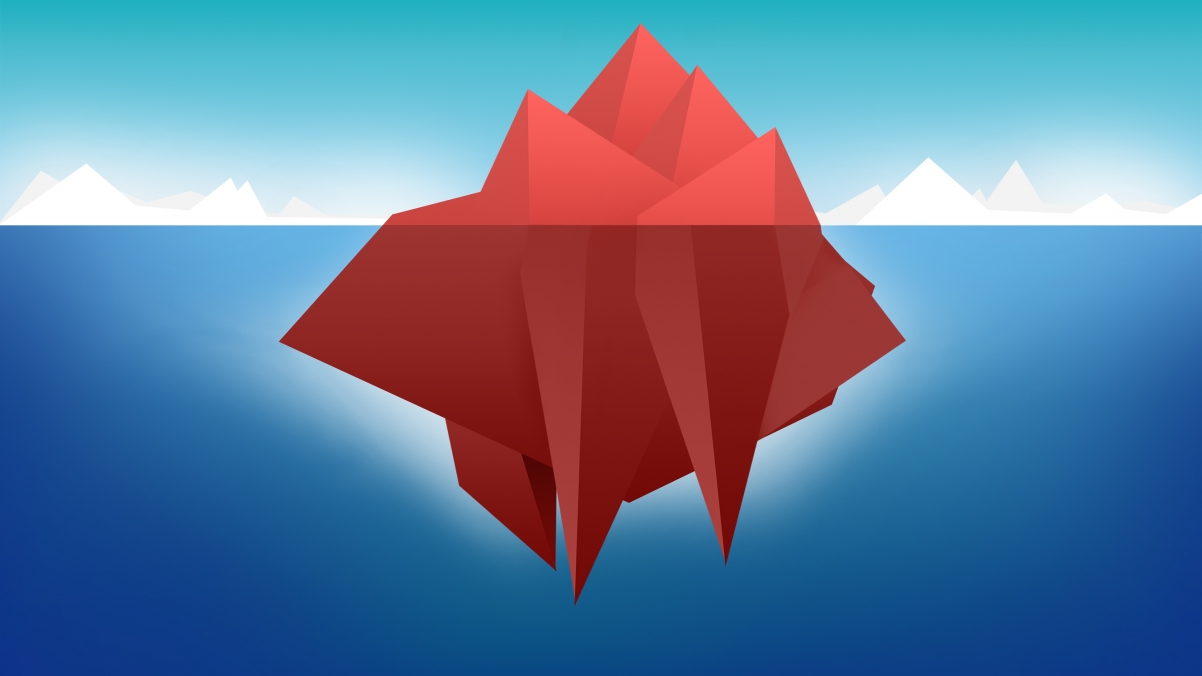 Iceberg minimalist design 4K wallpaper