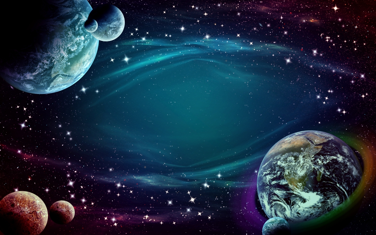 Background space sky planetary stars