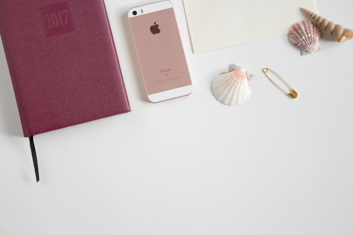 Shells, iphone, notebook, 2