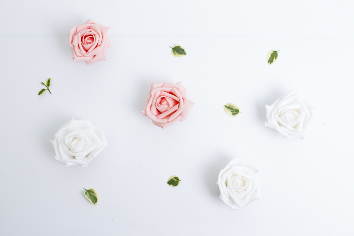 Flower 5K photography map on white background