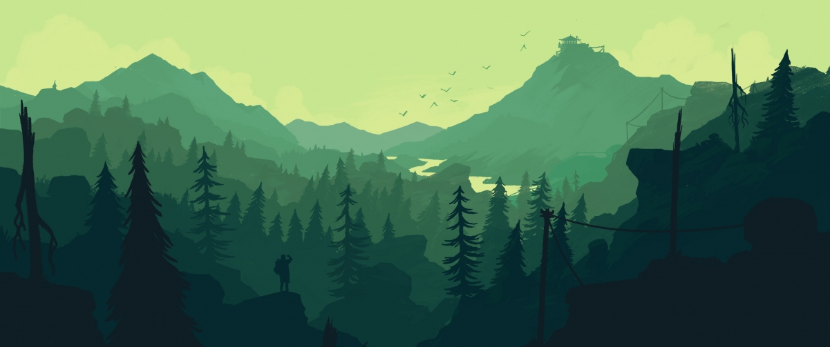 Firewatch Scene Wallpaper 3440x