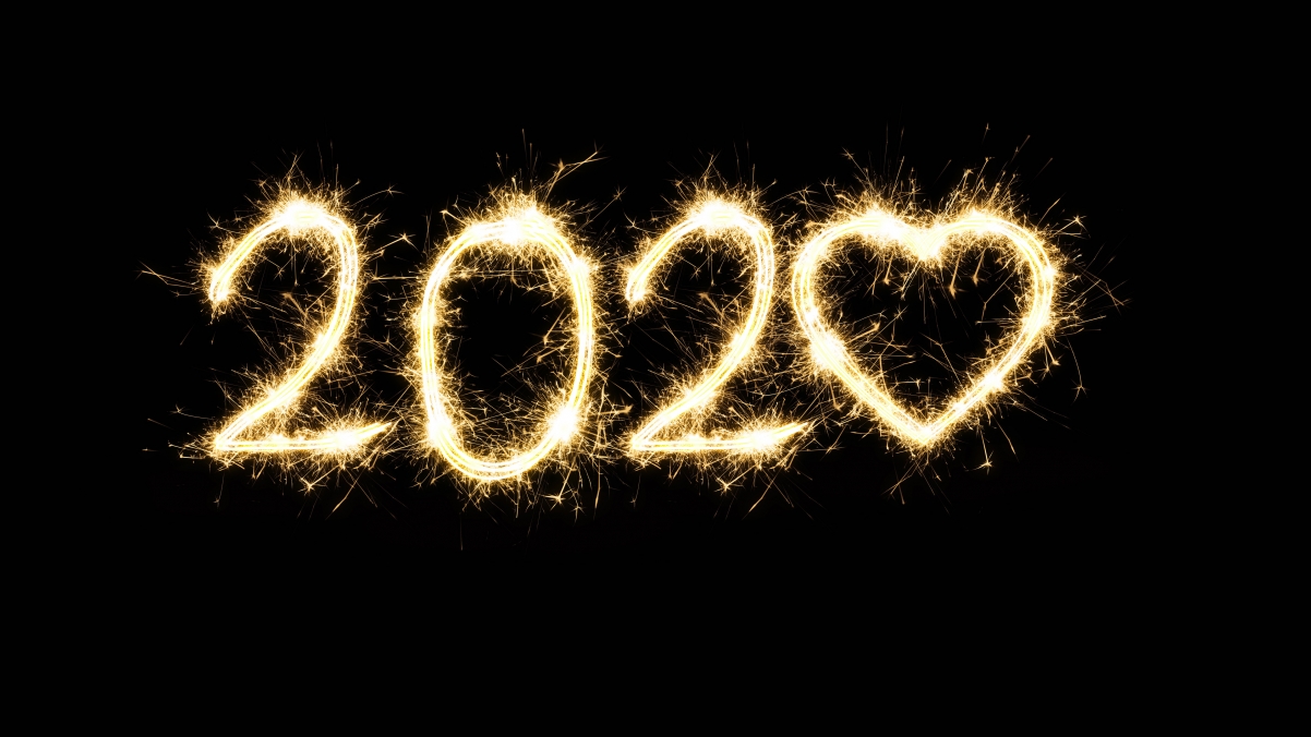 2020 new year fireworks 4k wallpaper 3840