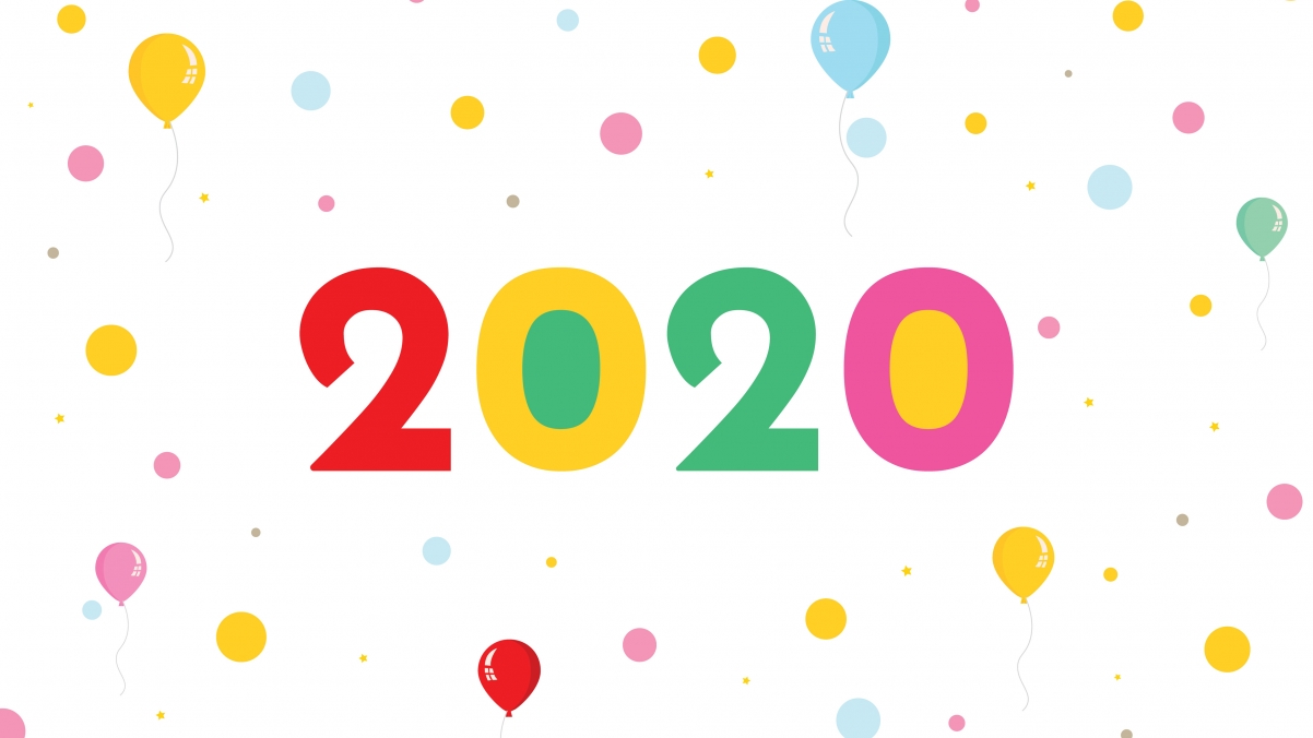 2020 happy new year 4k wallpaper 3840