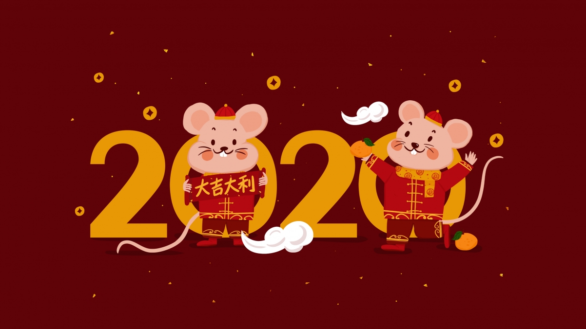 2020 year of the rat is lucky and festive 4k