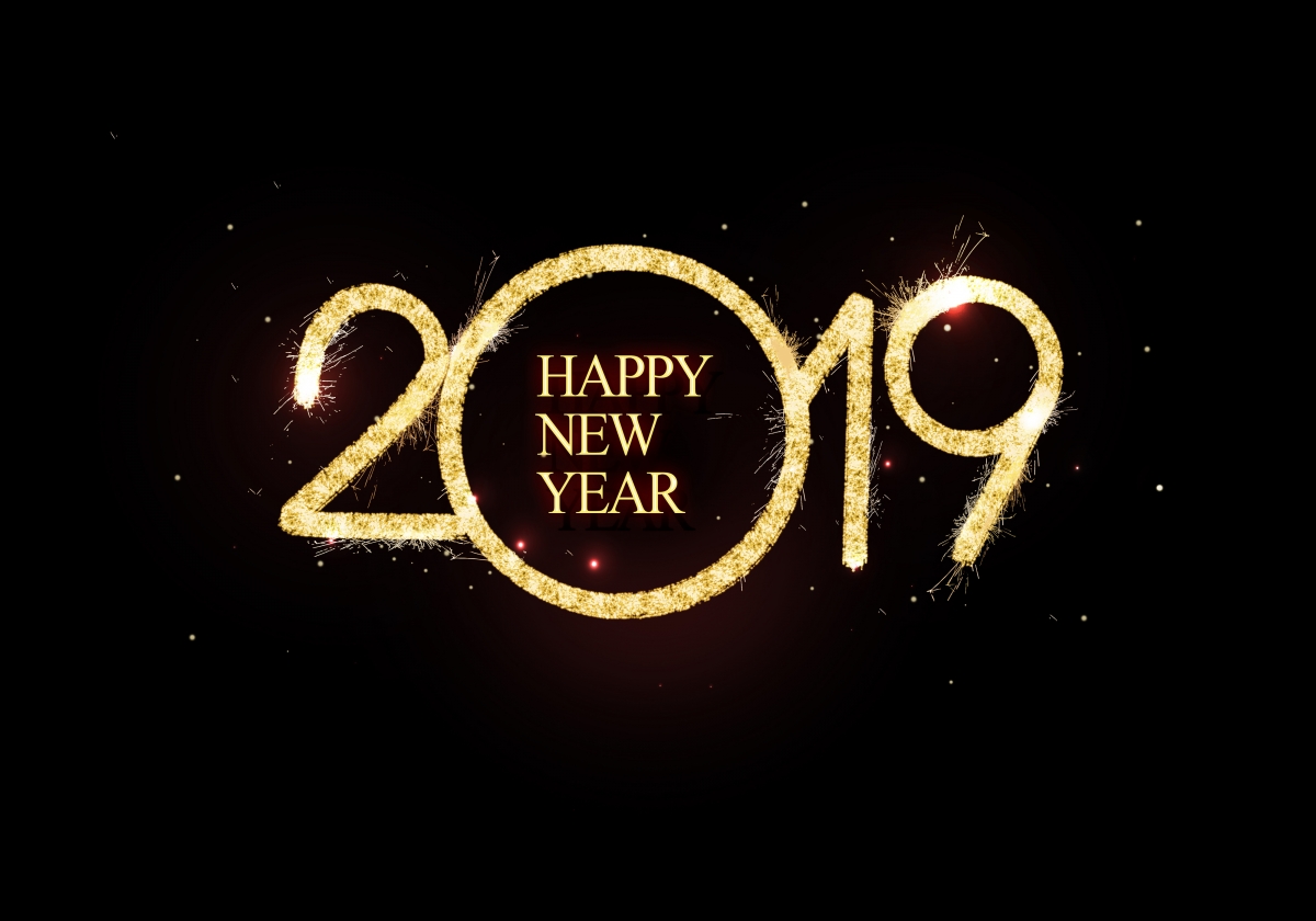 2019 happy new year firework art