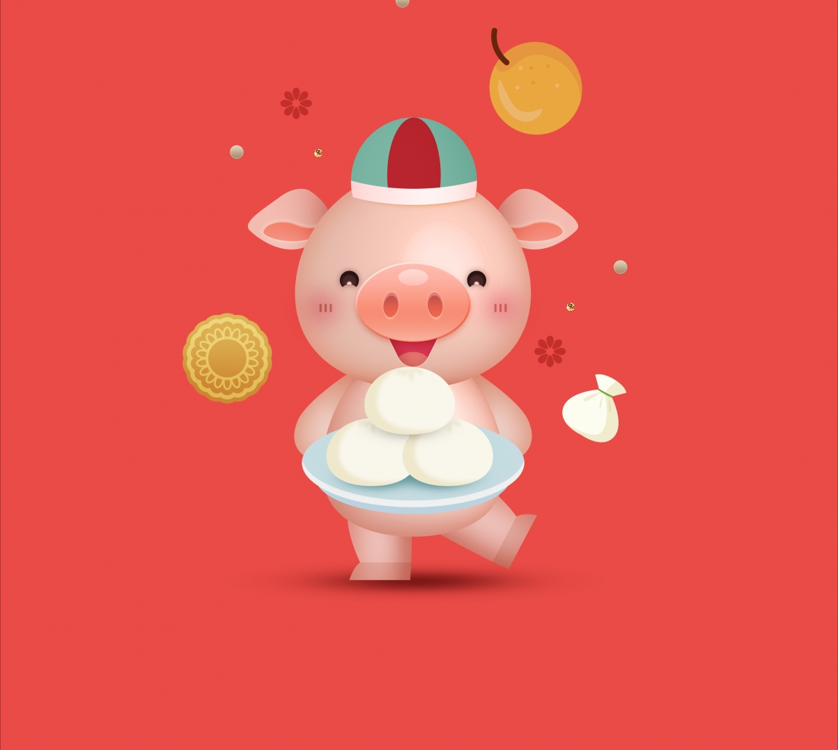2019 happy piggy 4k background