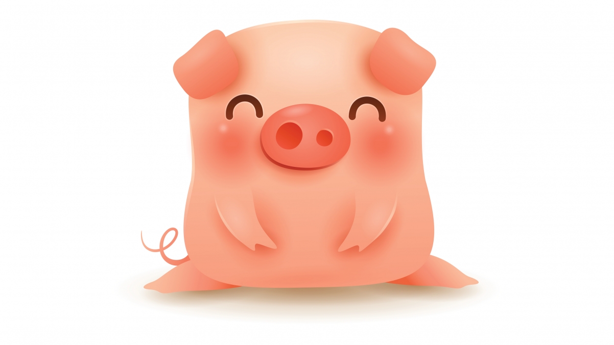 2019 Good Luck Pig 4k Wallpaper