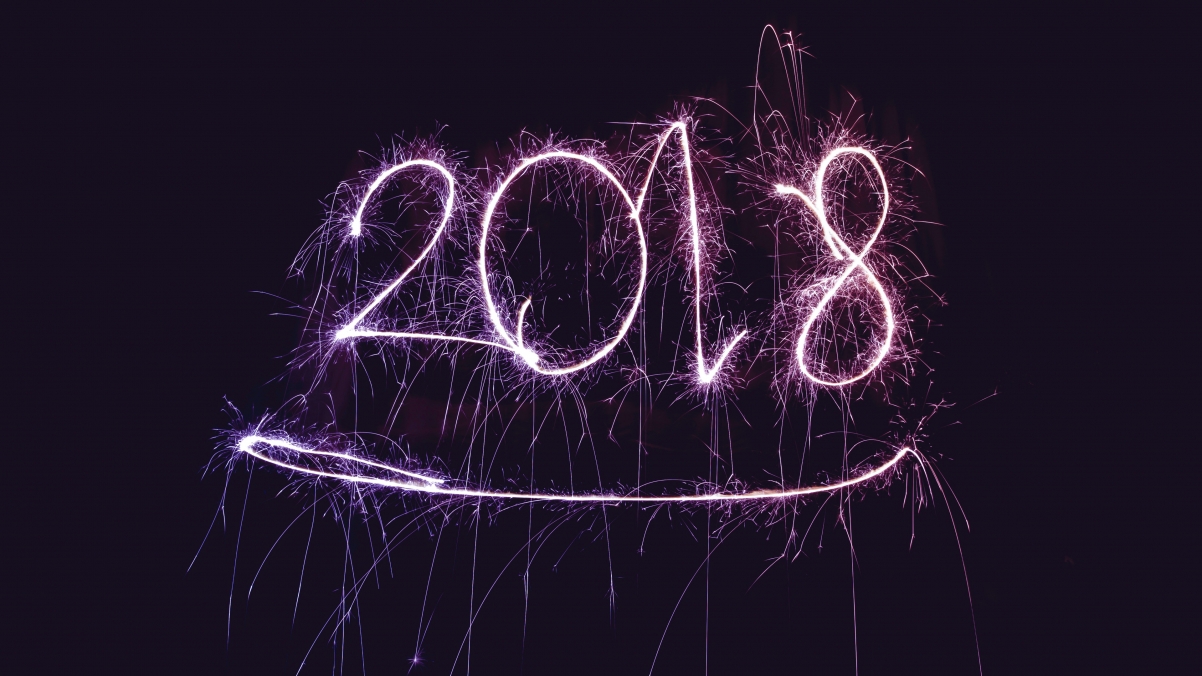 2018 new year fireworks 4k wallpaper