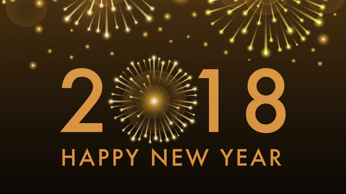 2018 happy new year 4k widescreen wallpaper
